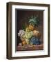 Still Life with a Pineapple, Grapes, Peaches, a Plum, a Tangerine and Assorted Flowers-Anthony Oberman-Framed Giclee Print