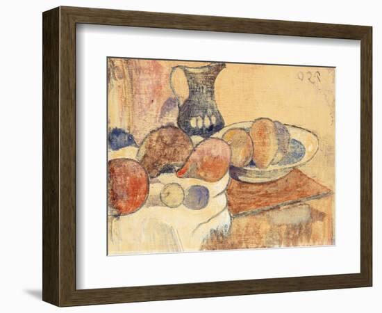 Still Life with a Pitcher and Fruit; Nature Morte a La Cruche Et Aux Fruits, C.1899-Paul Gauguin-Framed Giclee Print