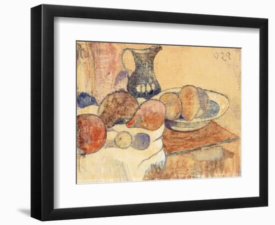 Still life with a Pitcher and Fruit-Paul Gauguin-Framed Premium Giclee Print