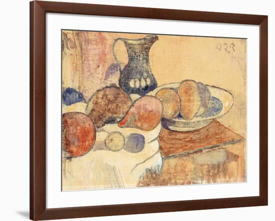 Still life with a Pitcher and Fruit-Paul Gauguin-Framed Giclee Print