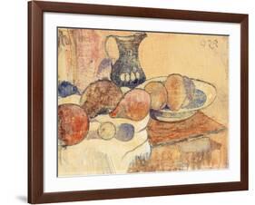 Still life with a Pitcher and Fruit-Paul Gauguin-Framed Giclee Print