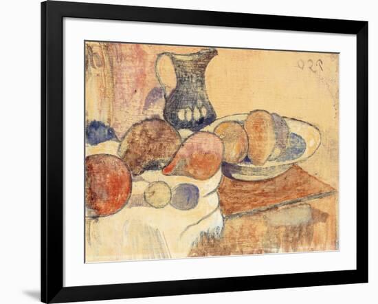 Still life with a Pitcher and Fruit-Paul Gauguin-Framed Giclee Print