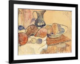 Still life with a Pitcher and Fruit-Paul Gauguin-Framed Giclee Print