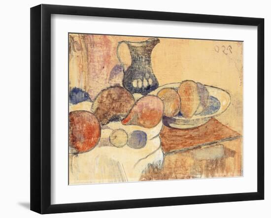 Still life with a Pitcher and Fruit-Paul Gauguin-Framed Giclee Print