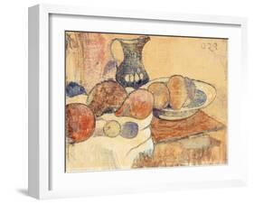 Still life with a Pitcher and Fruit-Paul Gauguin-Framed Giclee Print