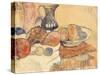 Still life with a Pitcher and Fruit-Paul Gauguin-Stretched Canvas