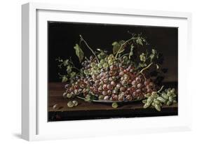 Still Life with a Plate of Grapes, 1771-Luis Egidio Melendez-Framed Giclee Print