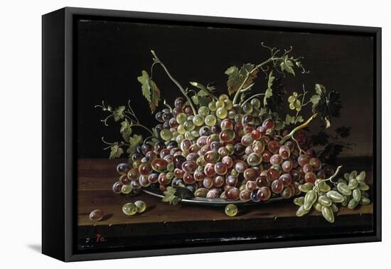 Still Life with a Plate of Grapes, 1771-Luis Egidio Melendez-Framed Stretched Canvas