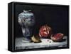 Still Life with a Pomegranate-Théodule Augustin Ribot-Framed Stretched Canvas