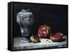 Still Life with a Pomegranate-Théodule Augustin Ribot-Framed Stretched Canvas