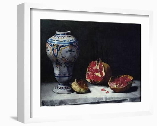 Still Life with a Pomegranate-Théodule Augustin Ribot-Framed Giclee Print