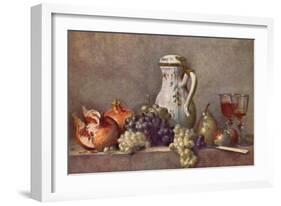 Still Life with a Porcelain Jug-Jean-Baptiste Simeon Chardin-Framed Art Print