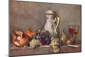 Still Life with a Porcelain Jug-Jean-Baptiste Simeon Chardin-Mounted Art Print