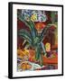 Still Life with a Pot Plant, Fruit and a Small Sculpture, circa 1920-Philipp Bauknecht-Framed Giclee Print