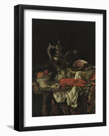 Still Life with a Silver Pitcher, 1660S-Abraham Hendricksz van Beijeren-Framed Giclee Print