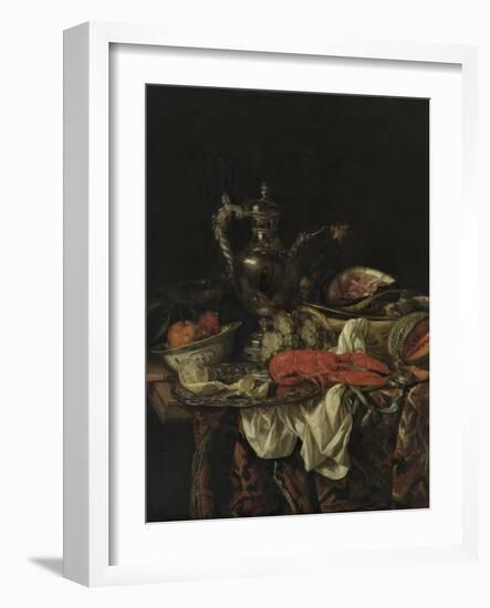 Still Life with a Silver Pitcher, 1660S-Abraham Hendricksz van Beijeren-Framed Giclee Print