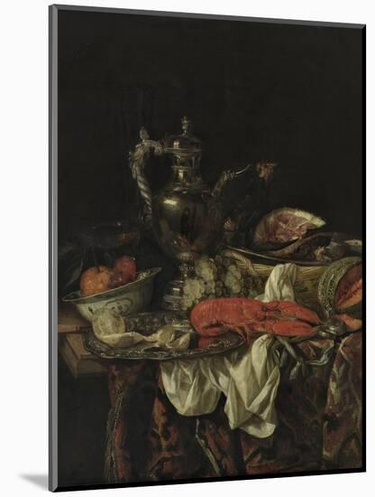 Still Life with a Silver Pitcher, 1660S-Abraham Hendricksz van Beijeren-Mounted Giclee Print