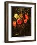 Still Life with a Swag of Fruits and Flowers Tied with a Blue Ribbon-Maria Van Oosterwyck-Framed Giclee Print