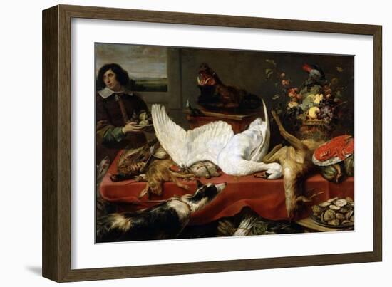 Still Life with a Swan, 1640S-Frans Snyders-Framed Giclee Print