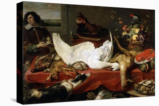 Still Life with a Swan, 1640S-Frans Snyders-Stretched Canvas