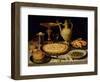 Still Life with a Tart, Roast Chicken, Bread, Rice and Olives-Peeters-Framed Giclee Print