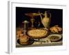 Still Life with a Tart, Roast Chicken, Bread, Rice and Olives-Peeters-Framed Giclee Print