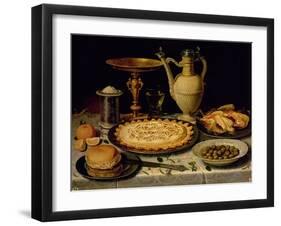 Still Life with a Tart, Roast Chicken, Bread, Rice and Olives-Peeters-Framed Giclee Print