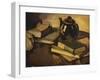 Still Life with a Teapot and Books on a Table, c.1926-Samuel John Peploe-Framed Giclee Print