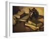 Still Life with a Teapot and Books on a Table, c.1926-Samuel John Peploe-Framed Giclee Print