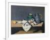 Still Life with a Tin Kettle, 1869-Paul Cézanne-Framed Giclee Print