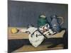 Still Life with a Tin Kettle, 1869-Paul Cézanne-Mounted Giclee Print