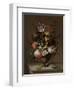 Still Life with a Vase of Flowers and a Dead Frog, Jacob Marrel-Jacob Marrel-Framed Art Print