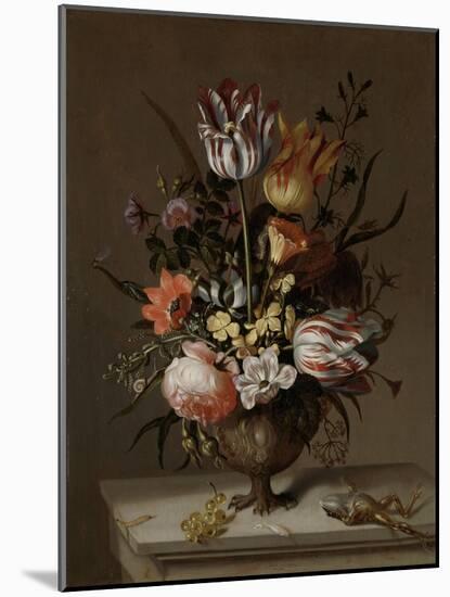 Still Life with a Vase of Flowers and a Dead Frog, Jacob Marrel-Jacob Marrel-Mounted Art Print