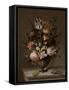 Still Life with a Vase of Flowers and a Dead Frog, Jacob Marrel-Jacob Marrel-Framed Stretched Canvas