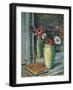 Still Life with a Vase of Flowers, C.1910 (Oil on Composition Board)-Adolphe Borie-Framed Giclee Print