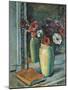 Still Life with a Vase of Flowers, C.1910 (Oil on Composition Board)-Adolphe Borie-Mounted Giclee Print