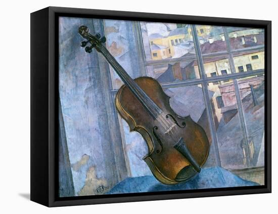 Still Life with a Violin, 1918-Kuz'ma Petrov-Vodkin-Framed Stretched Canvas