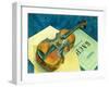 Still Life with a Violin, 1921-Kuzma Sergievitch Petrov-Vodkin-Framed Giclee Print