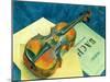 Still Life with a Violin, 1921-Kuzma Sergievitch Petrov-Vodkin-Mounted Giclee Print
