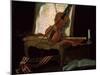 Still Life with a Violin, 19th Century-Pierre Justin Ouvrie-Mounted Giclee Print