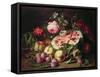 Still Life with a Water Melon-Abraham Brueghel-Framed Stretched Canvas