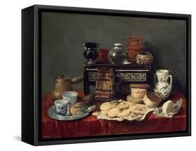 Still Life with an Ebony Chest, 1652-Antonio Pereda y Salgado-Framed Stretched Canvas