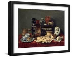 Still Life with an Ebony Chest, 1652-Antonio Pereda y Salgado-Framed Giclee Print