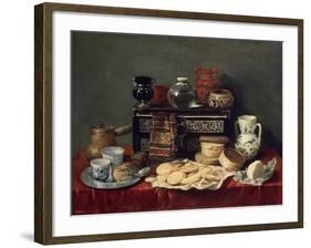 Still Life with an Ebony Chest, 1652-Antonio Pereda y Salgado-Framed Giclee Print