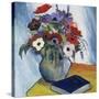 Still-Life with Anemones and Blue Book, 1911-August Macke-Stretched Canvas