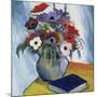 Still-Life with Anemones and Blue Book, 1911-August Macke-Mounted Giclee Print