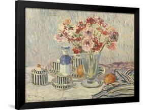 Still Life with Anemones-Paul Mathieu-Framed Premium Giclee Print