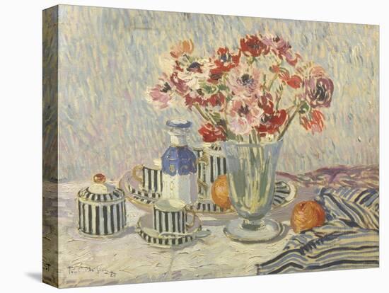 Still Life with Anemones-Paul Mathieu-Stretched Canvas