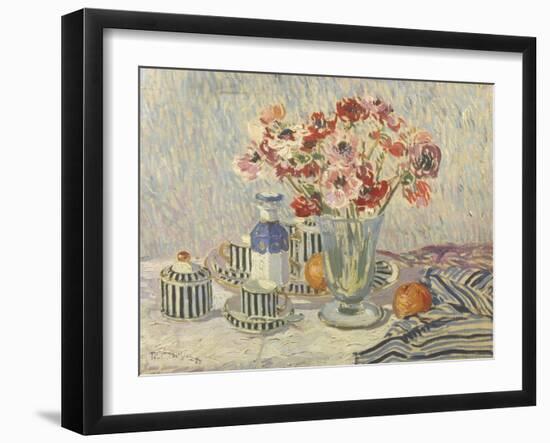 Still Life with Anemones-Paul Mathieu-Framed Giclee Print