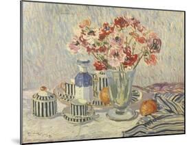 Still Life with Anemones-Paul Mathieu-Mounted Giclee Print